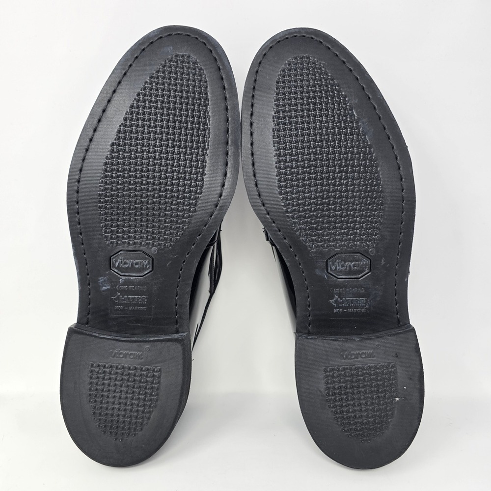 Bates Mens High Gloss Oxford Dress Shoes Black Patent Vibram Sole 10 D 00941C - Picture 12 of 16